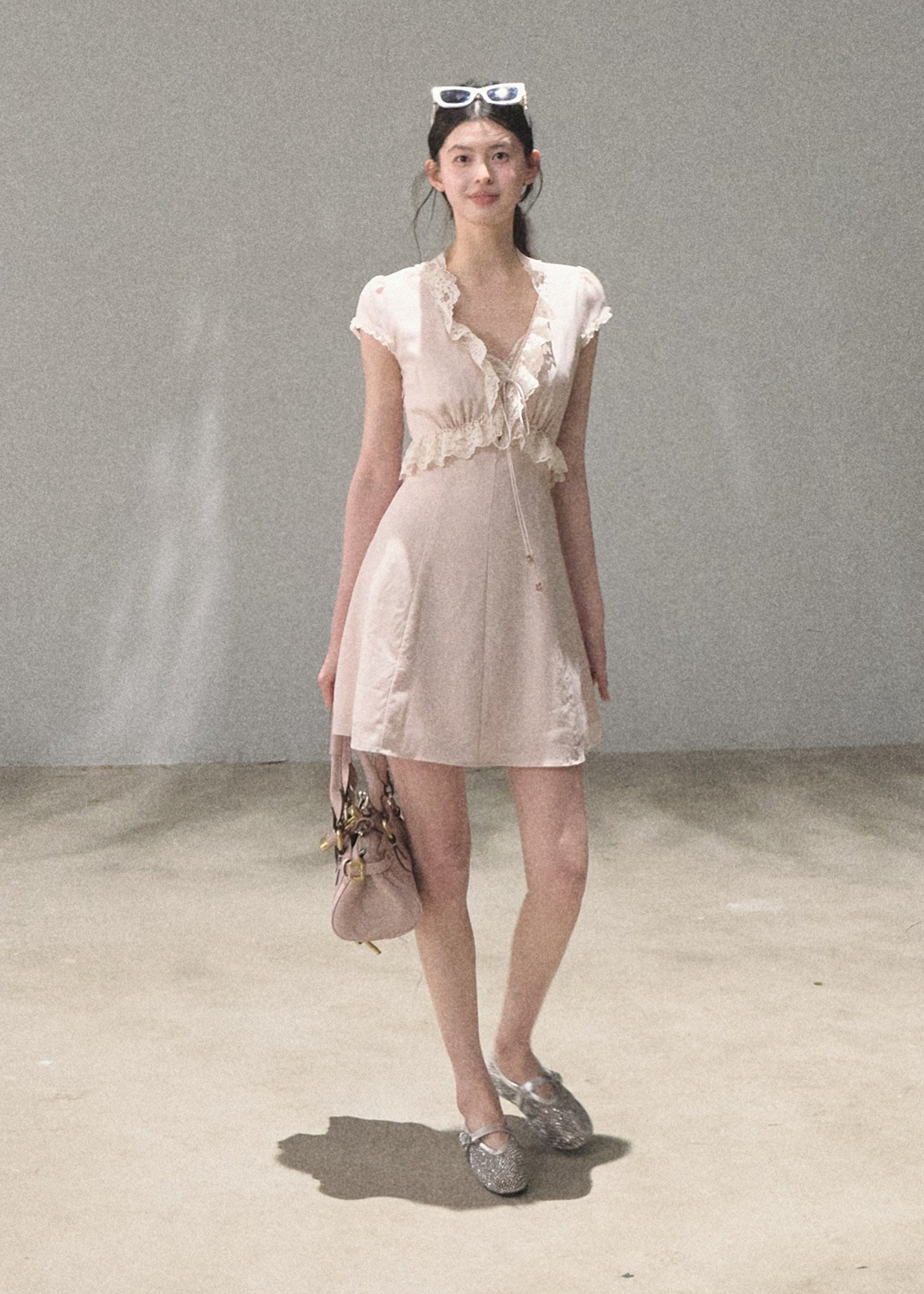 18:59 in Paris Lace-Up Resort Dress
