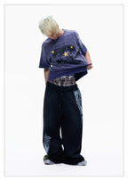 Double Waist Leopard Panel Sweatpants