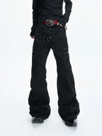【26s Mar.】Studded Washed Curved Denim Pants