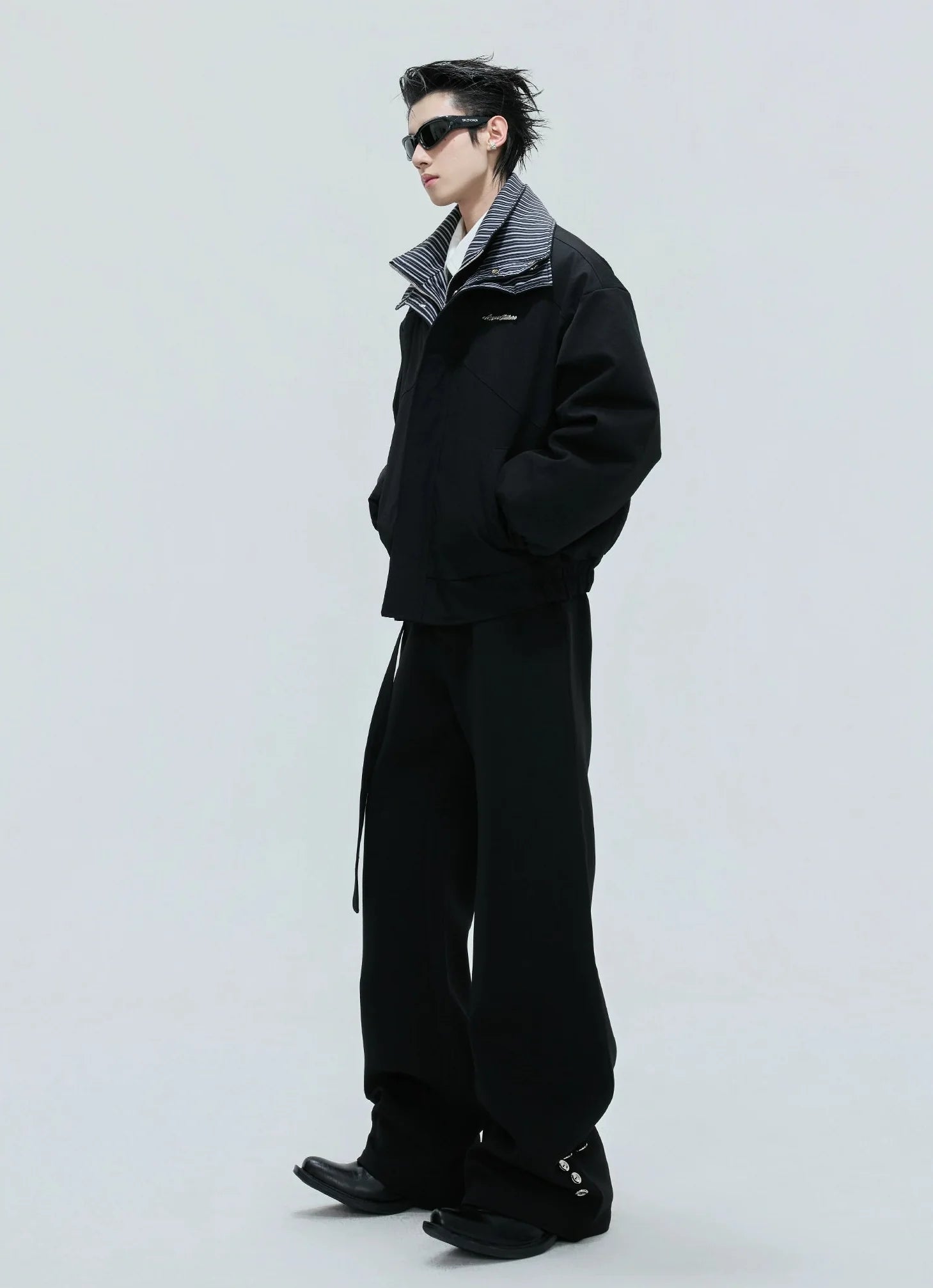 【25s Nov.】Washed Striped Thickened Cotton Coat