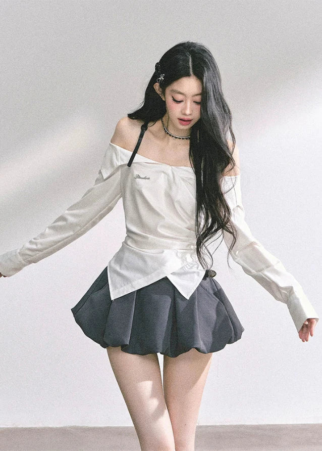 Hepburn Hour Off-Shoulder Shirt