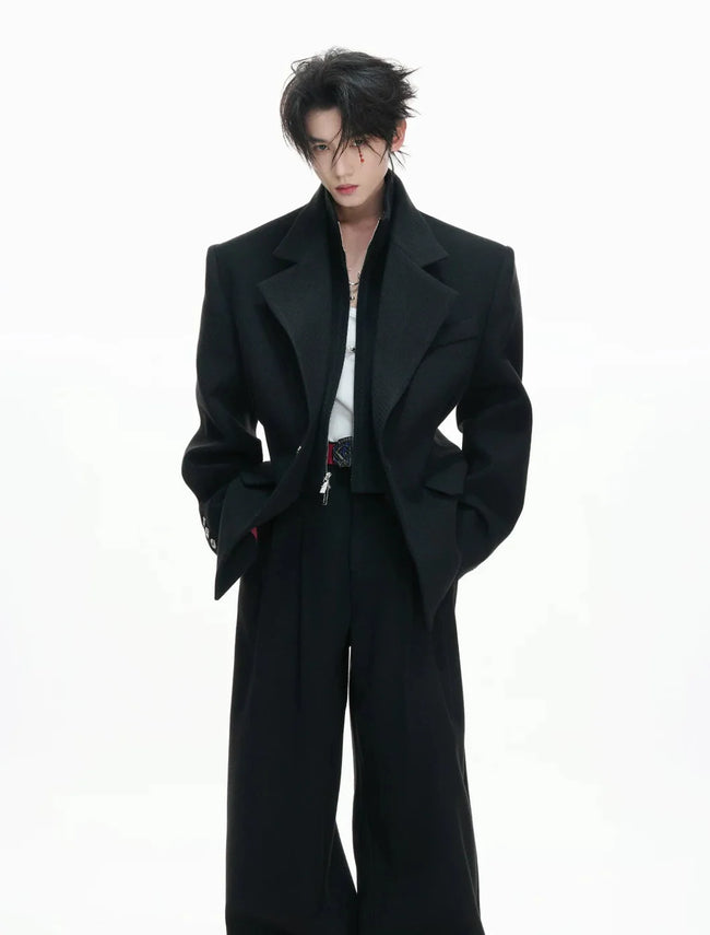 【26s Feb.】Layered Silhouette Tailored Suit Set Hover Image