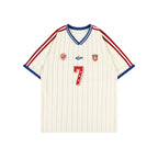 Contrast V-Neck Sports Jersey Tee