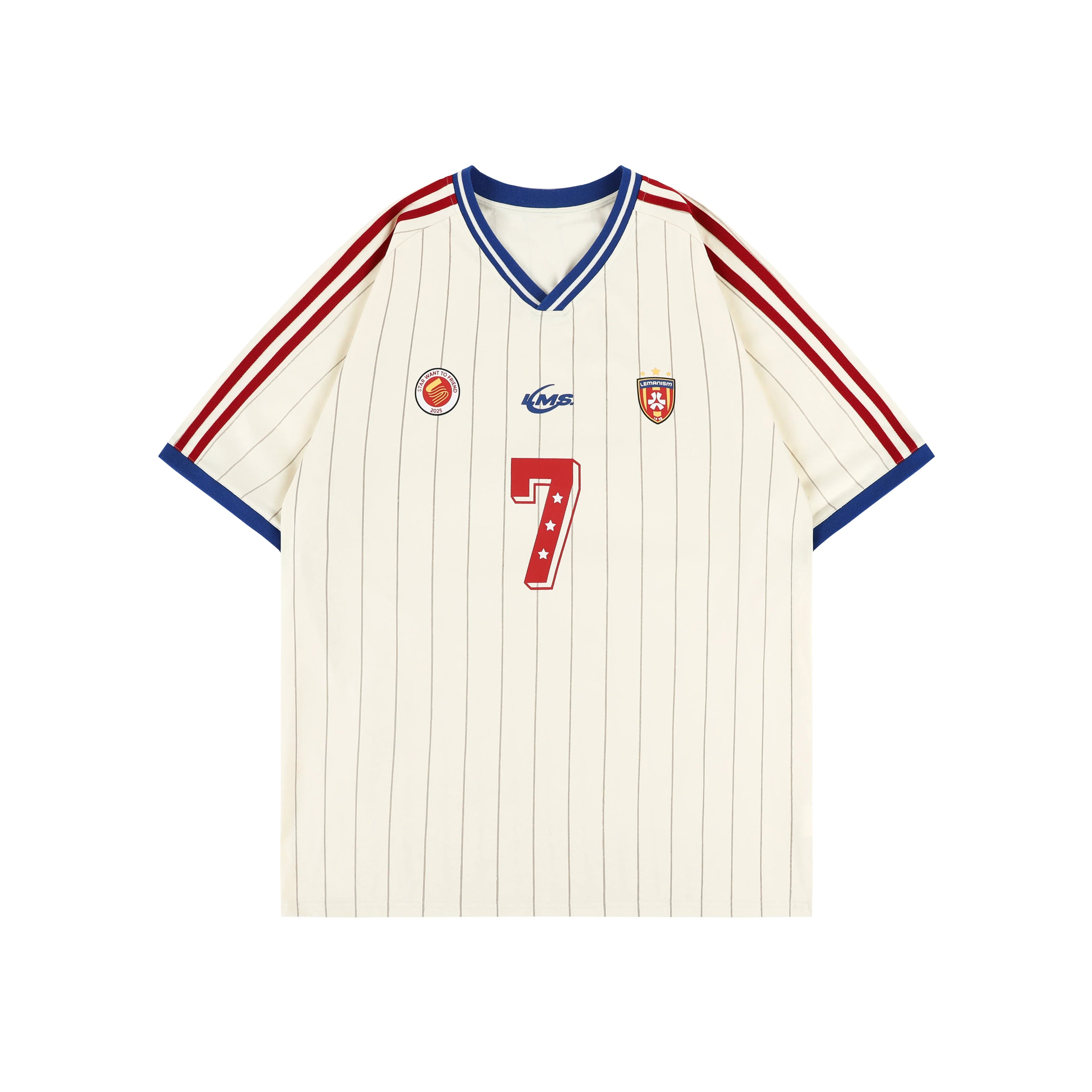 Contrast V-Neck Sports Jersey Tee
