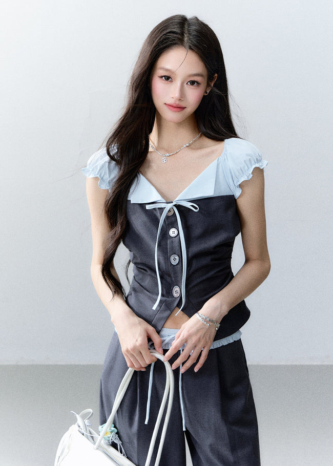 Cool Girl Colorblock Top & Pants Set Main Image