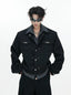 26s Feb.】Striped Faux-Layer Short Jacket