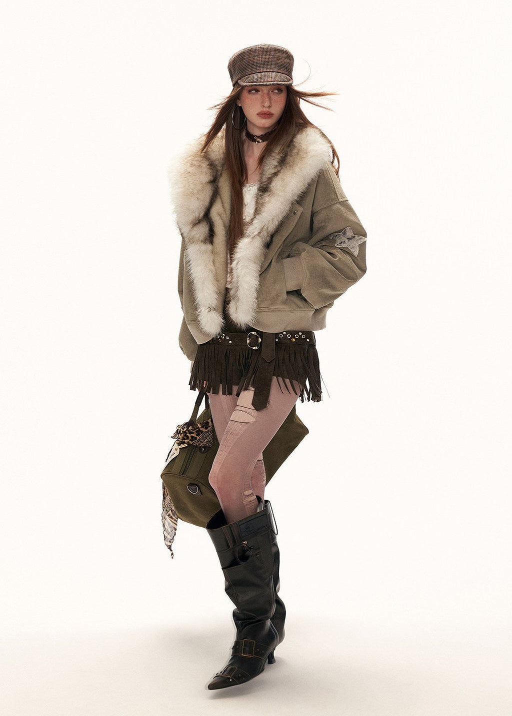 Faux Layer Nubuck Fleece Jacket