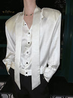 【26s Jan.】Minimal Leather Long-Sleeve Shirt Jacket