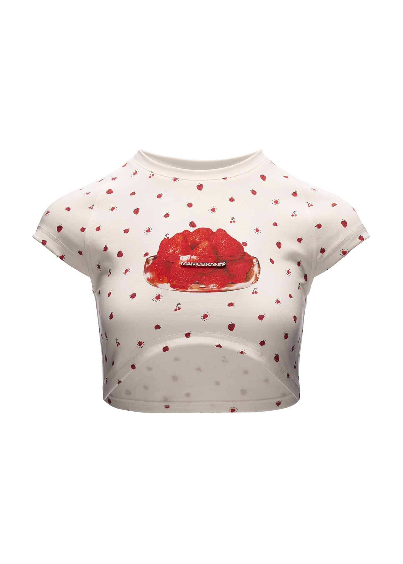 Strawberry Pop Crop Tee