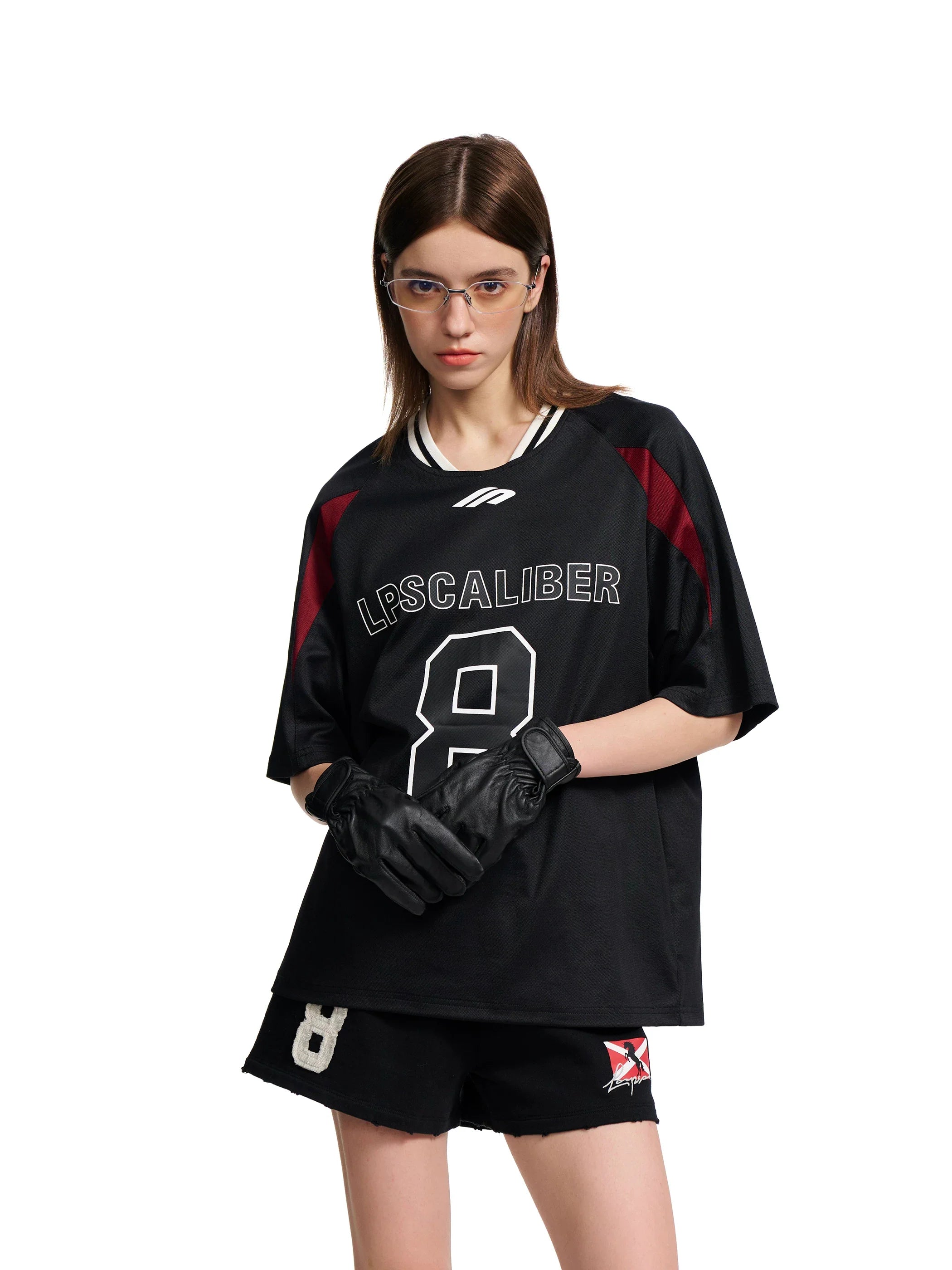 Retro Number Contrast Jersey Tee