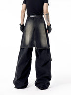 【25s Apr.】Vintage Deconstructed Distressed Rivet Jeans