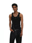 【26s May】Asymmetric Button Deconstructed Slim Tank Top