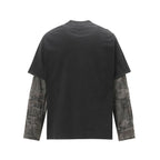 Layered Distressed Washed Long Sleeve Tee