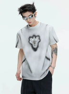 Hand-Painted Gradient Shoulder Tee