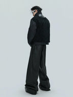 【25s Nov.】Ostrich Leather Aircraft Button Plush Leather Jacket