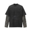 Layered Distressed Washed Long Sleeve Tee