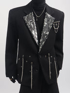 【26s Mar.】Sequin Tweed Chain Blazer