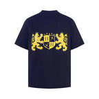 Cartoon Lion Badge Oversized Tee