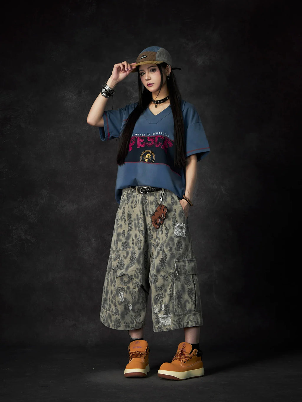 【25s Jun.】Leopard Print Ripped Pocket Cropped Pants