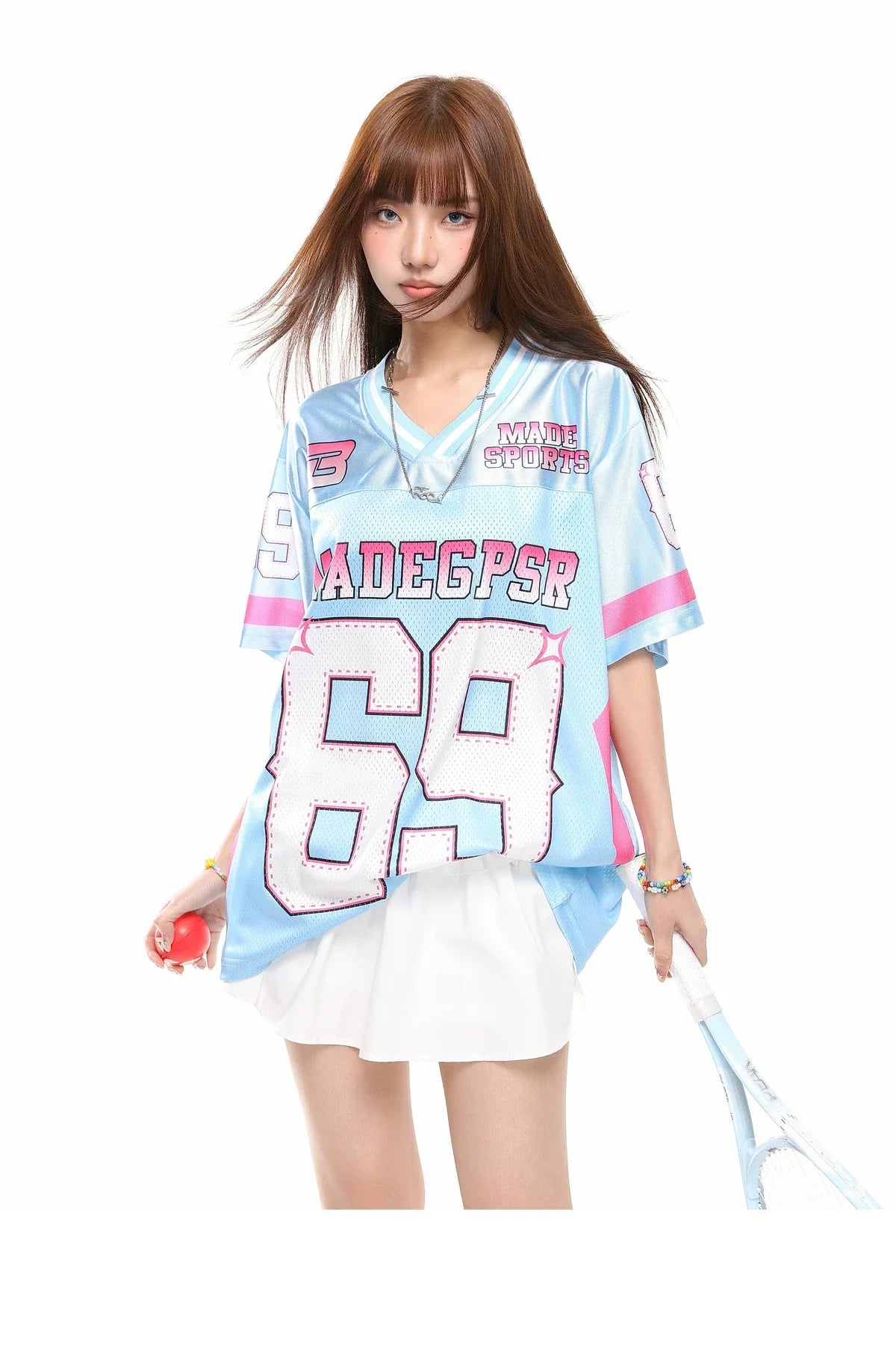 69 Number Mesh Jersey Tee