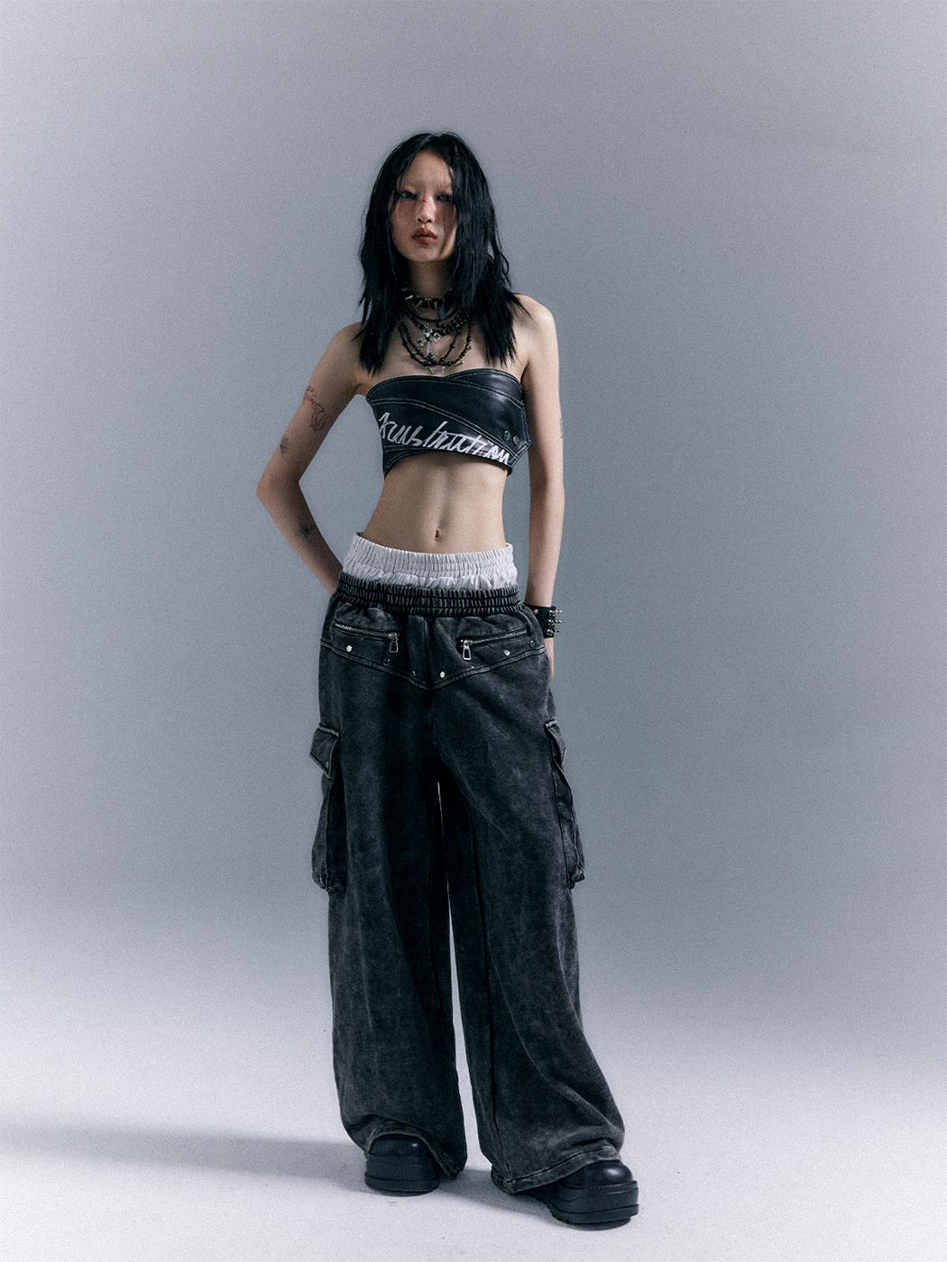 Double waist sweatpants