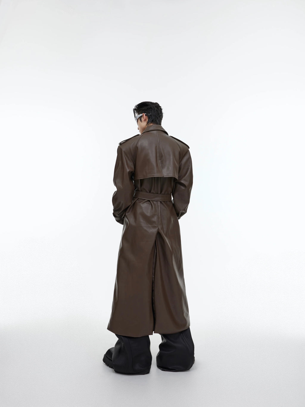 【25s Sep.】Deconstructed Silhouette PU Leather Coat
