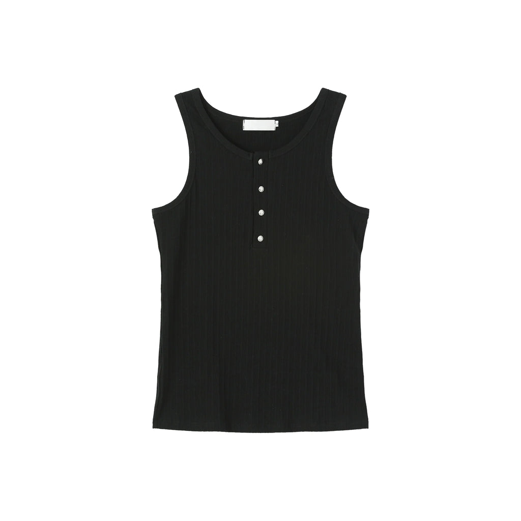 【25s Aug.】Minimalist Solid Color Crew Neck Tank Top