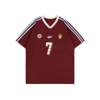 Contrast V-Neck Sports Jersey Tee