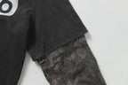 Layered Distressed Washed Long Sleeve Tee