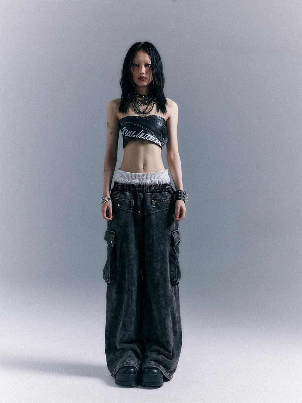 Double waist sweatpants
