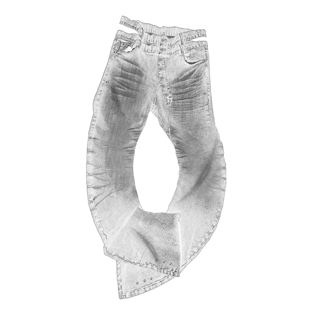 【26s Jan.】Blade-Washed Curved Fit Stretch Denim Jeans