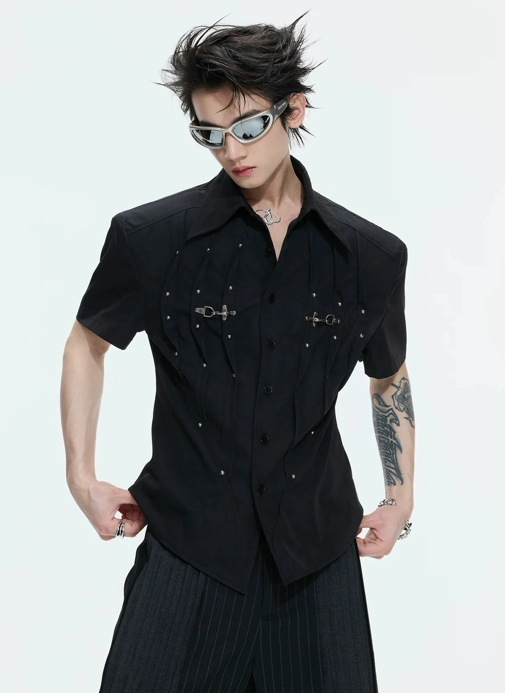 【26s Apr.】Pleated Waist Structured Shirt
