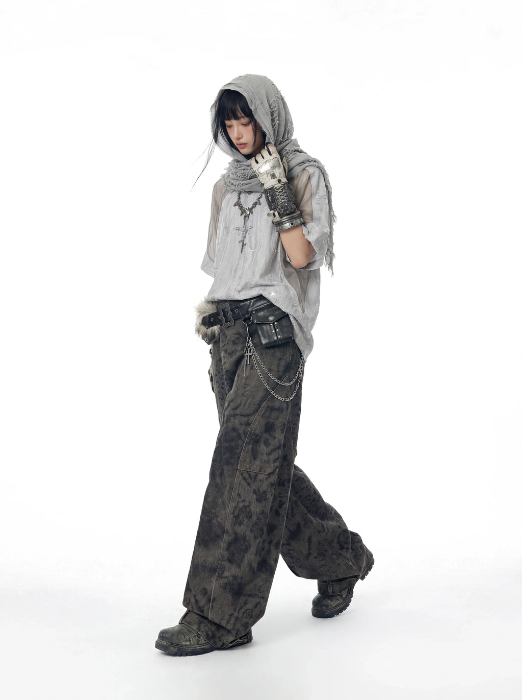 Deconstructed Patchwork Distressed Jersey Tee
