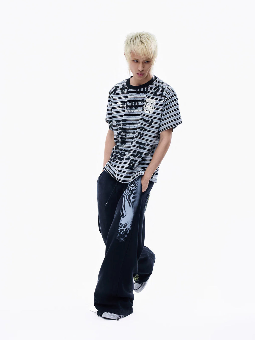 Double Waist Leopard Panel Sweatpants