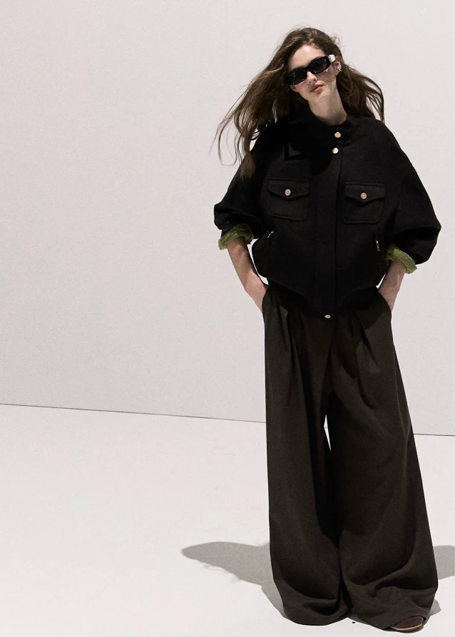 Cashmere Blend Silhouette Jacket