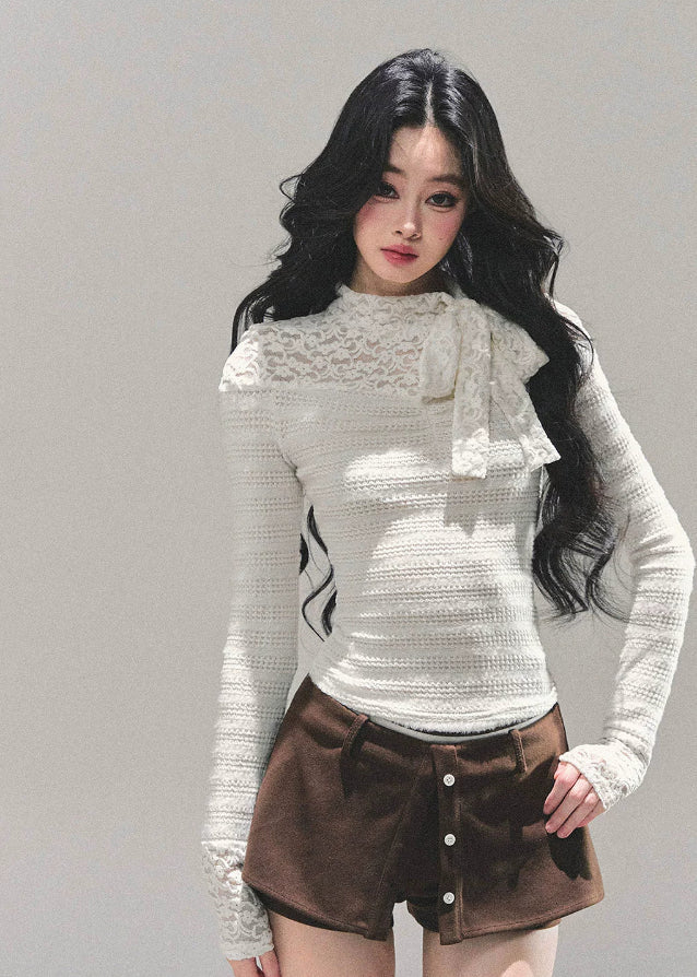 Parisian Lace Bow Top