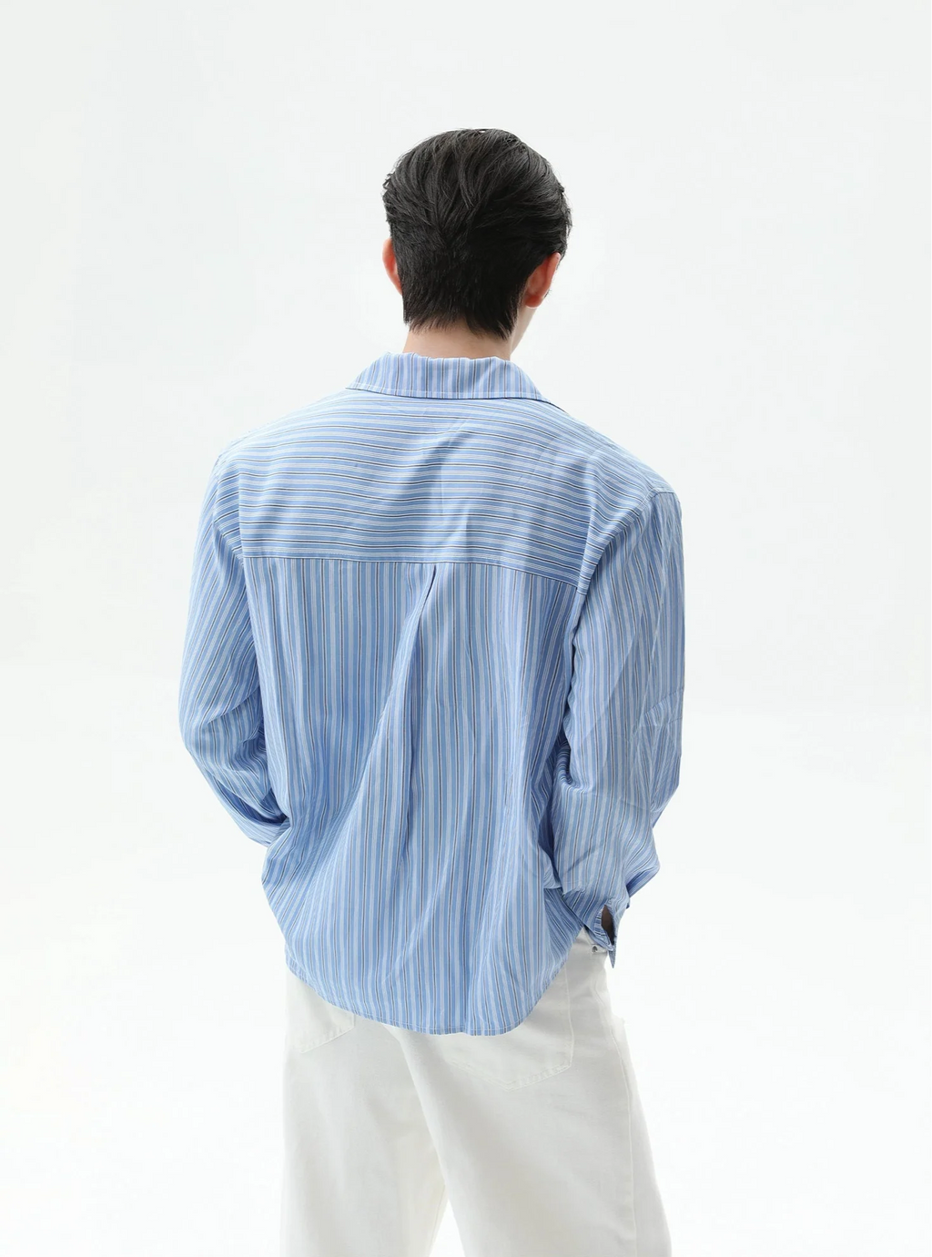 【25s Sep.】Cleanfit Drawstring Striped Shirt