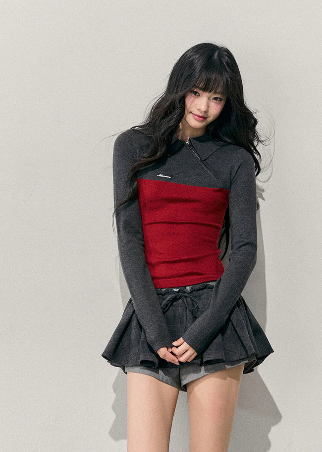 Undercurrent Knit Polo Top Hover Image