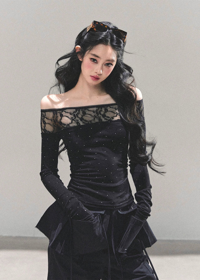 Afterwarmth Lace Off-Shoulder Top