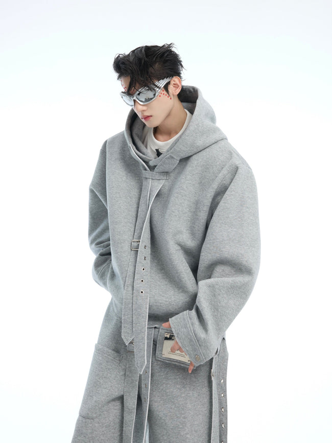 【25s Apr.】Deconstructed Ribbon Loose Mock Two-piece Sweatshirt Suit Main Image