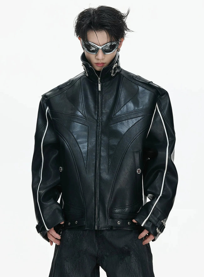 【26s Mar.】Carbon-Boned Royal Buckle Leather Jacket Hover Image