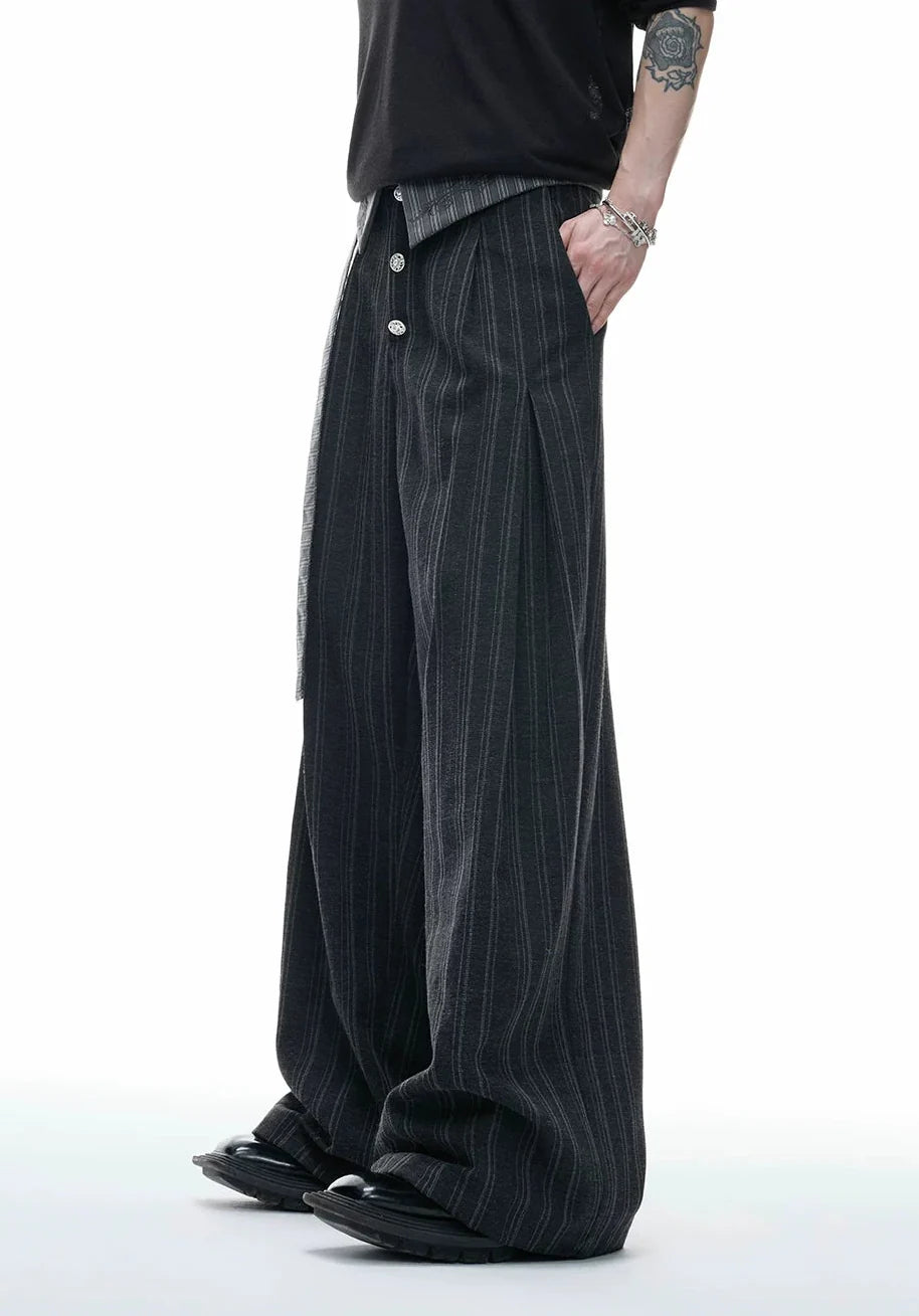 Embroidered Jacquard Wide-Leg Trousers