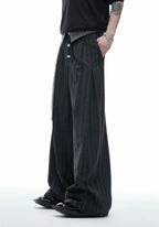 Embroidered Jacquard Wide-Leg Trousers