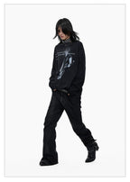 Distressed Punk Guitar Graphic Long Sleeve Tee