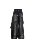 【25s Apr.】Vintage Deconstructed Distressed Rivet Jeans