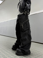 【26s Mar.】Waxed Curved Cargo Denim Pants