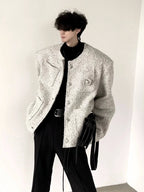 【25s Sep.】Tweed Rose Brooch Chanel Style Jacket