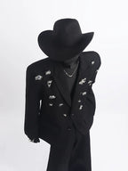 【26s May.】Rose Detail Oversized Tailored Blazer
