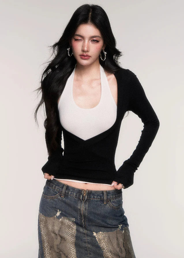 Dual Fit Halterneck Two-Piece Top