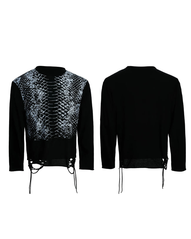 【26s Feb.】Gradient Snake Print Long Sleeve Tee Main Image